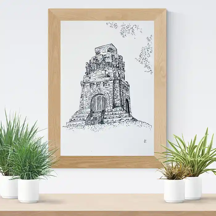 Kunstdruck Völkerschlachtdenkmal | A4 & A3