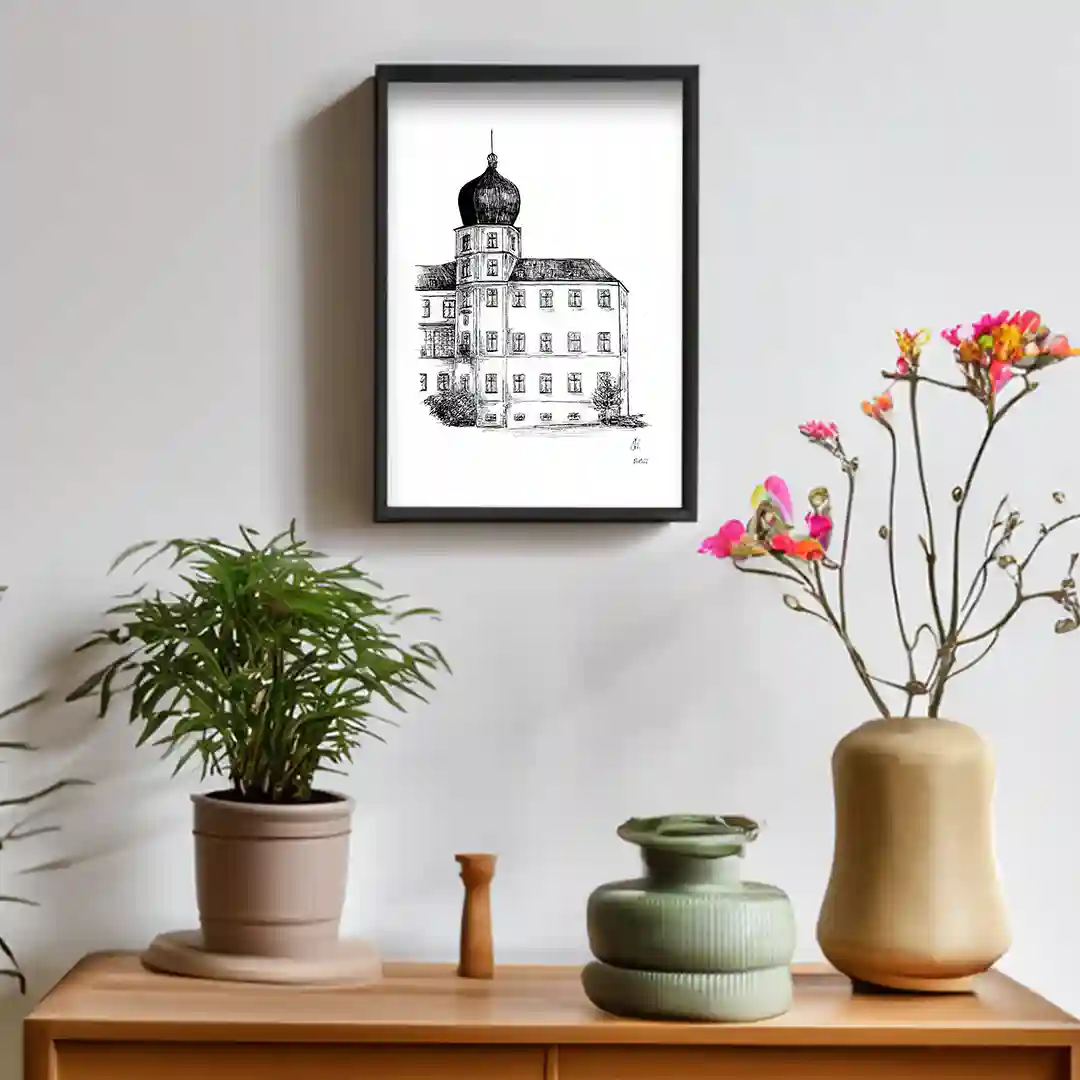 Kunstdruck Unteres Schloss Greiz | A4 & A3