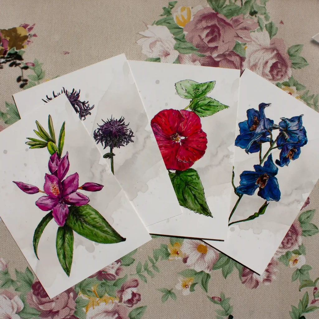 Postkarte Blumen